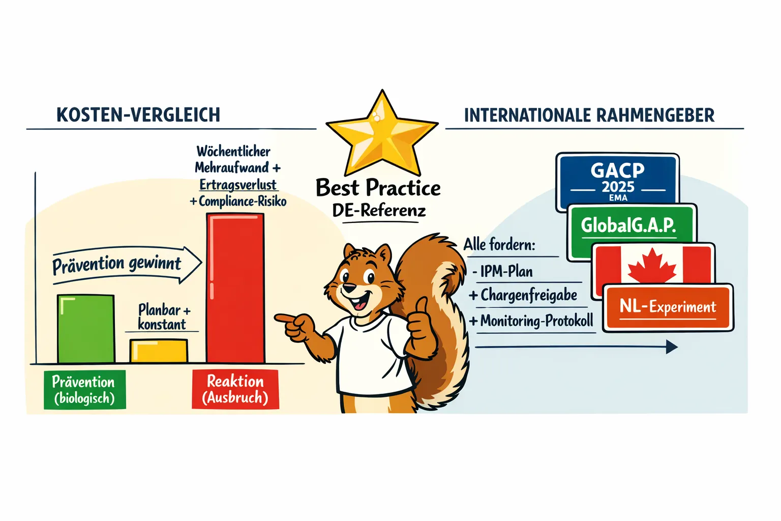 IPM-Wirtschaftlichkeit: Präventive Nützlingskosten vs. reaktiver Schadensbehebung — GACP 2025 und GlobalG.A.P. als Audit-Rahmen für Anbauvereinigungen
