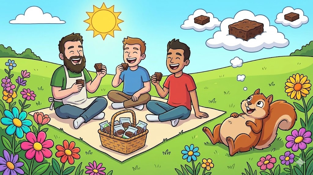 Entspannte Gruppe beim Picknick