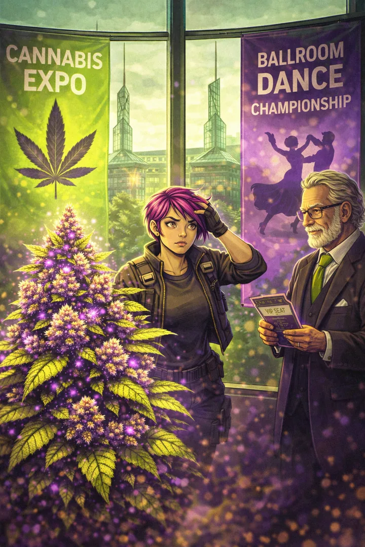Dr. Thorn erklärt dem Team die Do-Si-Dos Mission mit lila-grünem Hologramm im Hintergrund.