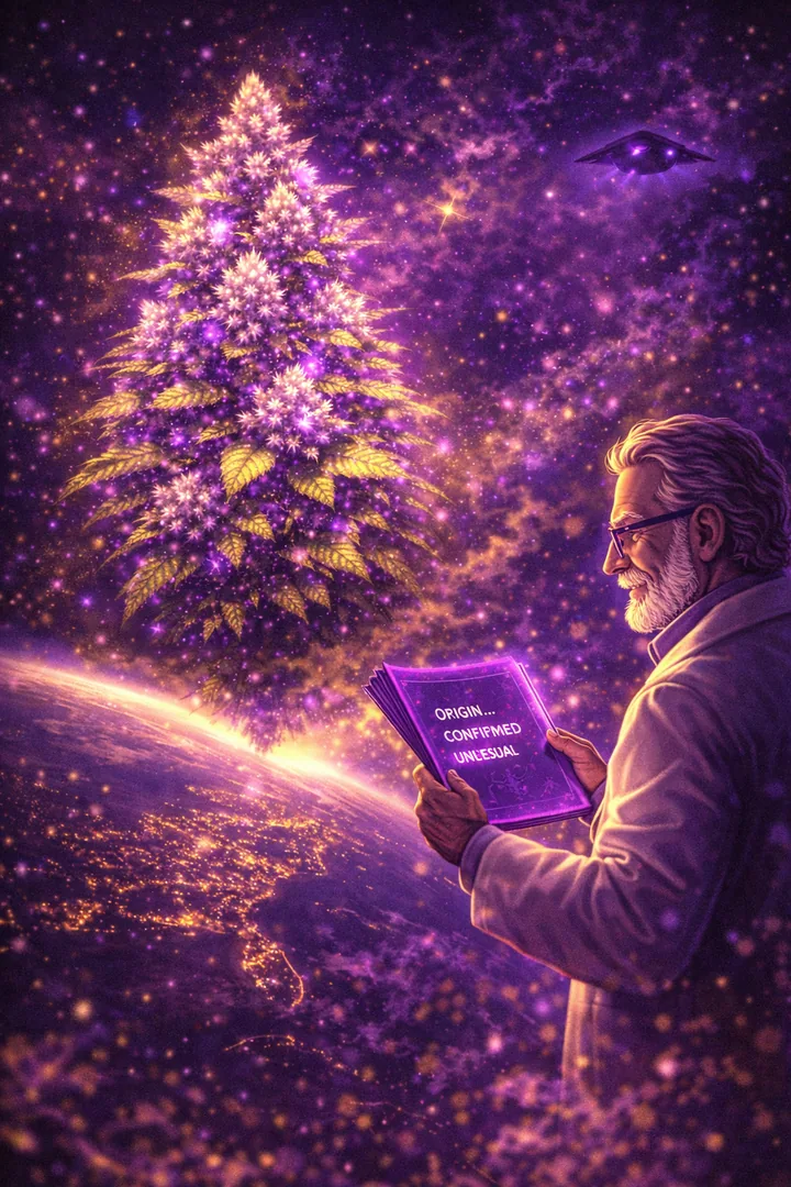 MAC 1 leuchtet kosmisch-lila in der Genesis-Kammer, Aris schreibt sein Forschungspaper.
